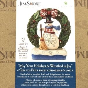 Jim Shore 6013744 May Your Holidays be Wreathed in Joy BRAND NEW in BOX